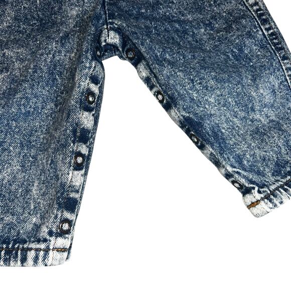 Vintage Little Levi's acid wash denim pull on jeans size 12 months made in USA - Picture 5 of 10